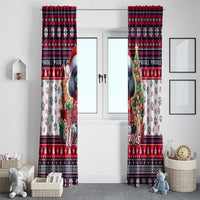 Poodle Merry Woofmas Window Curtain Christmas Dog Art Style - Wonder Print Shop
