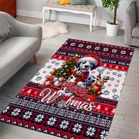 Dalmatian Merry Woofmas Area Rug Christmas Dog Art Style - Wonder Print Shop
