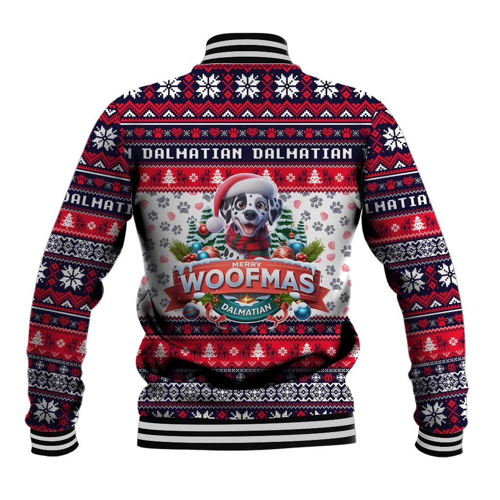 Dalmatian Merry Woofmas Baseball Jacket Christmas Dog Art Style - Wonder Print Shop
