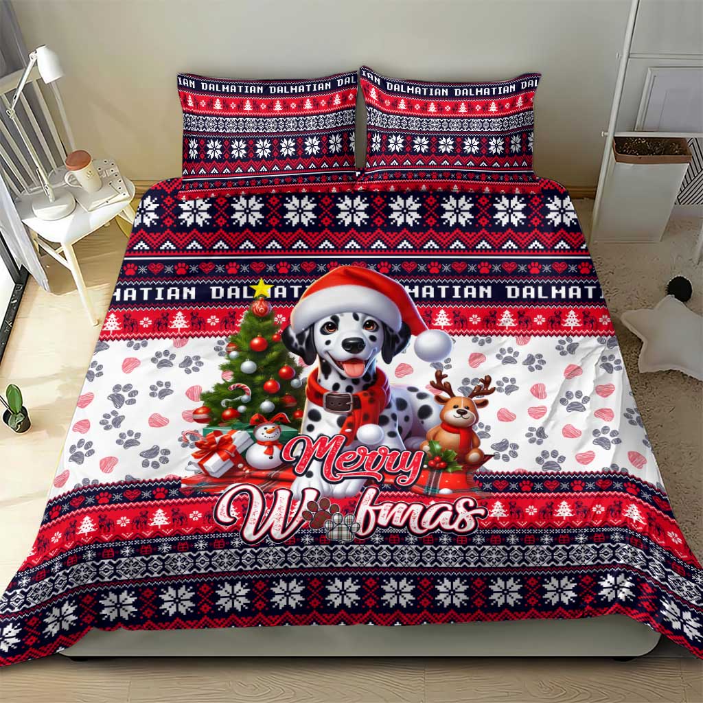 Dalmatian Merry Woofmas Bedding Set Christmas Dog Art Style - Wonder Print Shop