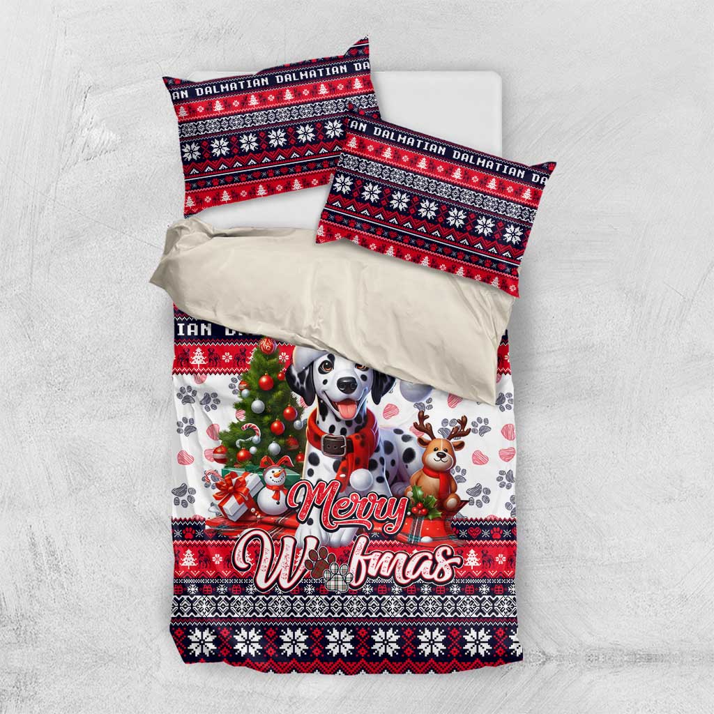 Dalmatian Merry Woofmas Bedding Set Christmas Dog Art Style - Wonder Print Shop