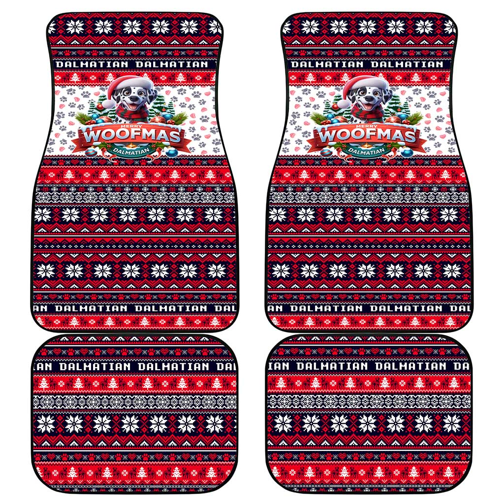 Dalmatian Merry Woofmas Car Mats Christmas Dog Art Style - Wonder Print Shop
