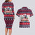 Dalmatian Merry Woofmas Couples Matching Long Sleeve Bodycon Dress and Hawaiian Shirt Christmas Dog Art Style - Wonder Print Shop