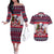 Dalmatian Merry Woofmas Couples Matching Off The Shoulder Long Sleeve Dress and Hawaiian Shirt Christmas Dog Art Style - Wonder Print Shop