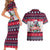 Dalmatian Merry Woofmas Couples Matching Short Sleeve Bodycon Dress and Hawaiian Shirt Christmas Dog Art Style - Wonder Print Shop