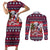 Dalmatian Merry Woofmas Couples Matching Short Sleeve Bodycon Dress and Long Sleeve Button Shirt Christmas Dog Art Style - Wonder Print Shop