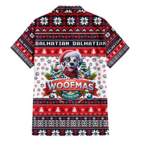 Dalmatian Merry Woofmas Family Matching Long Sleeve Bodycon Dress and Hawaiian Shirt Christmas Dog Art Style - Wonder Print Shop