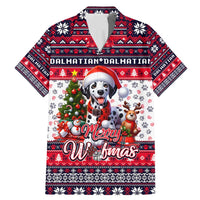 Dalmatian Merry Woofmas Family Matching Mermaid Dress and Hawaiian Shirt Christmas Dog Art Style - Wonder Print Shop