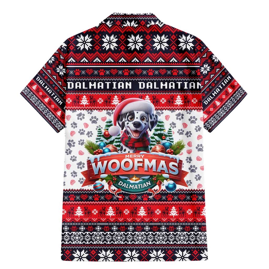 Dalmatian Merry Woofmas Family Matching Mermaid Dress and Hawaiian Shirt Christmas Dog Art Style - Wonder Print Shop
