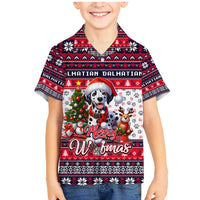 Dalmatian Merry Woofmas Family Matching Mermaid Dress and Hawaiian Shirt Christmas Dog Art Style - Wonder Print Shop