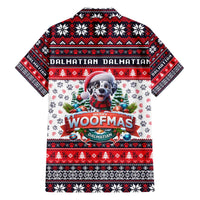 Dalmatian Merry Woofmas Family Matching Off The Shoulder Long Sleeve Dress and Hawaiian Shirt Christmas Dog Art Style - Wonder Print Shop