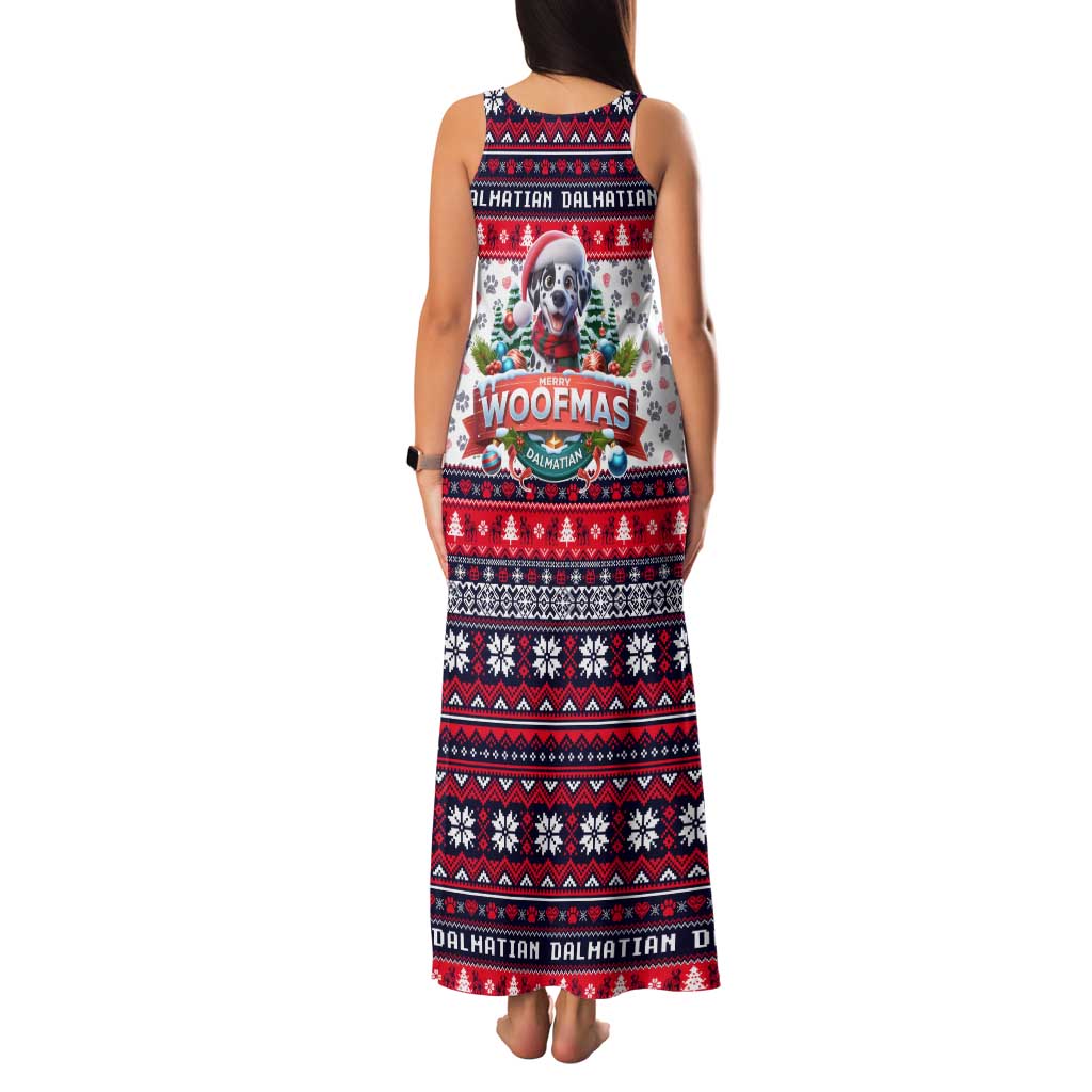 Dalmatian Merry Woofmas Family Matching Tank Maxi Dress and Hawaiian Shirt Christmas Dog Art Style - Wonder Print Shop