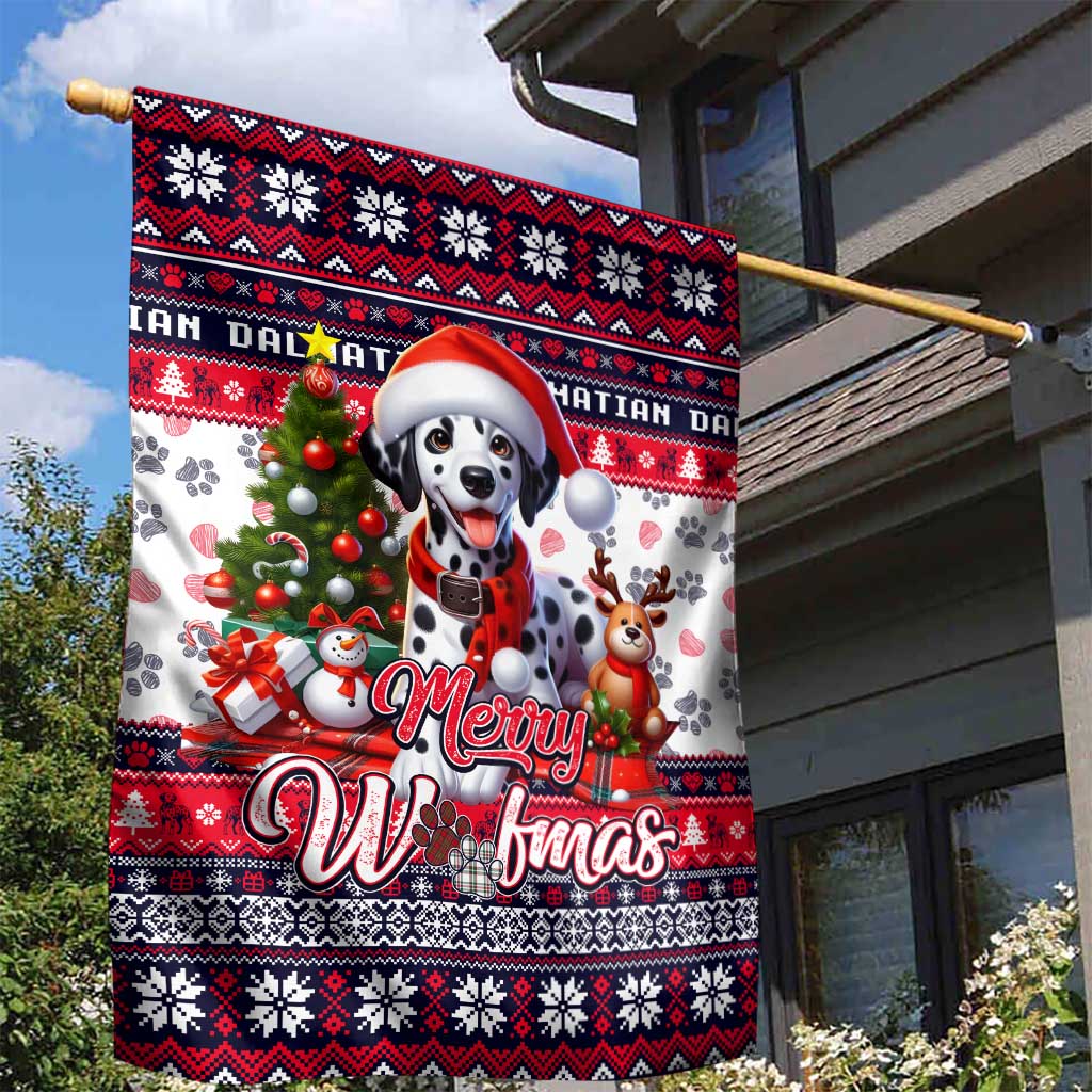 Dalmatian Merry Woofmas Garden Flag Christmas Dog Art Style - Wonder Print Shop