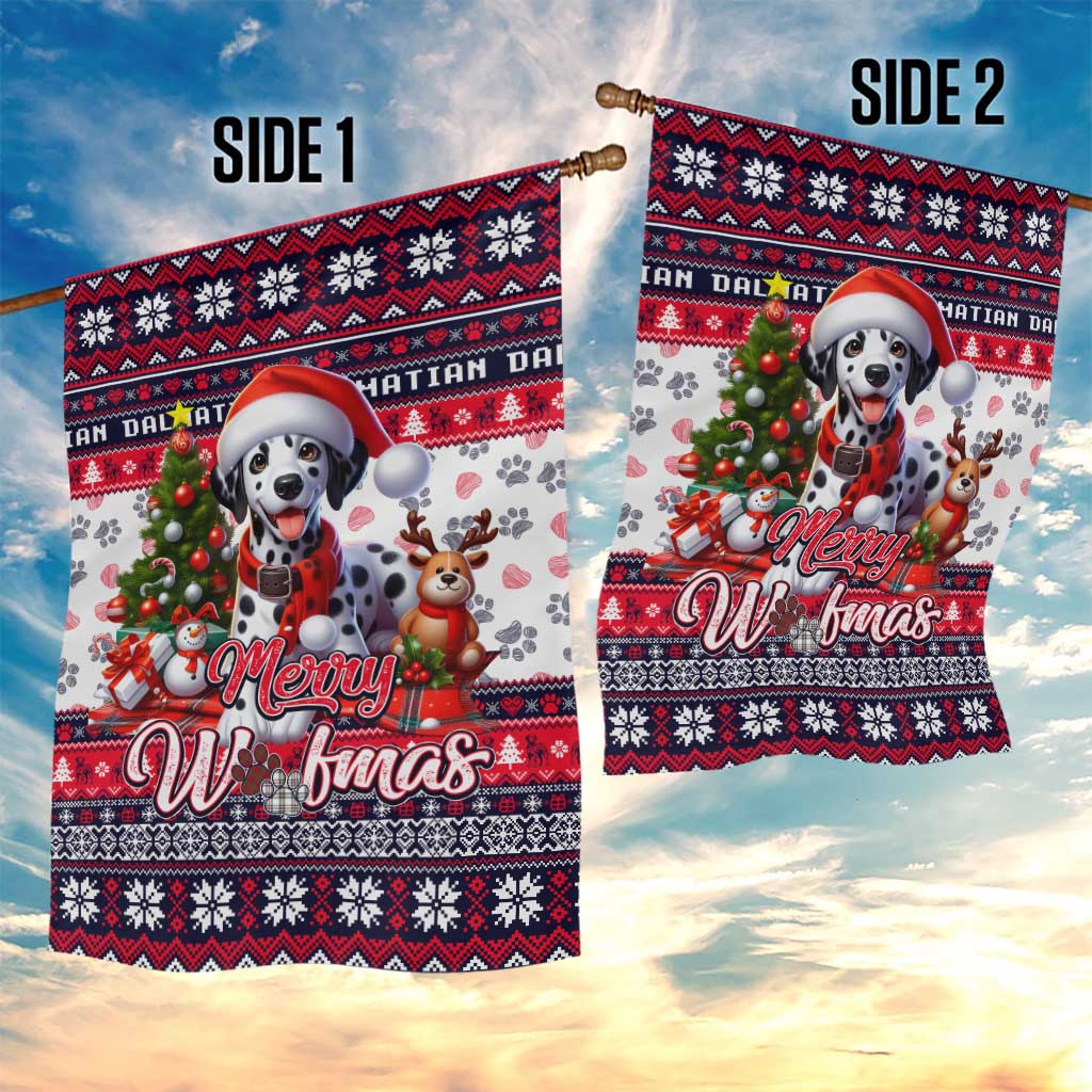 Dalmatian Merry Woofmas Garden Flag Christmas Dog Art Style - Wonder Print Shop