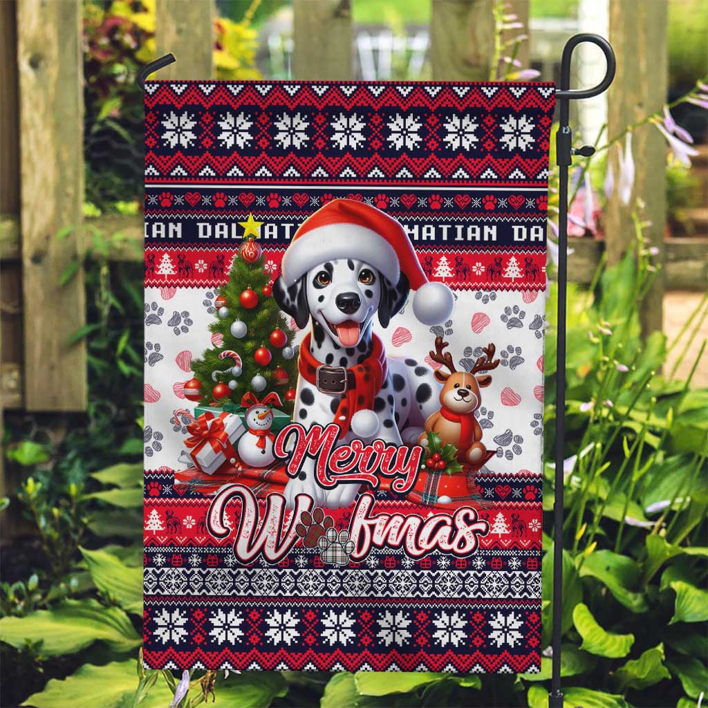 Dalmatian Merry Woofmas Garden Flag Christmas Dog Art Style - Wonder Print Shop