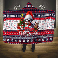 Dalmatian Merry Woofmas Hooded Blanket Christmas Dog Art Style