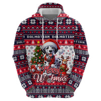Dalmatian Merry Woofmas Hoodie Christmas Dog Art Style - Wonder Print Shop