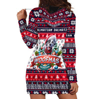 Dalmatian Merry Woofmas Hoodie Dress Christmas Dog Art Style - Wonder Print Shop