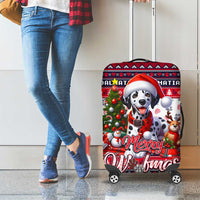 Dalmatian Merry Woofmas Luggage Cover Christmas Dog Art Style - Wonder Print Shop