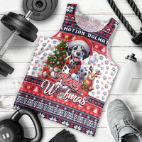 Dalmatian Merry Woofmas Men Tank Top Christmas Dog Art Style - Wonder Print Shop