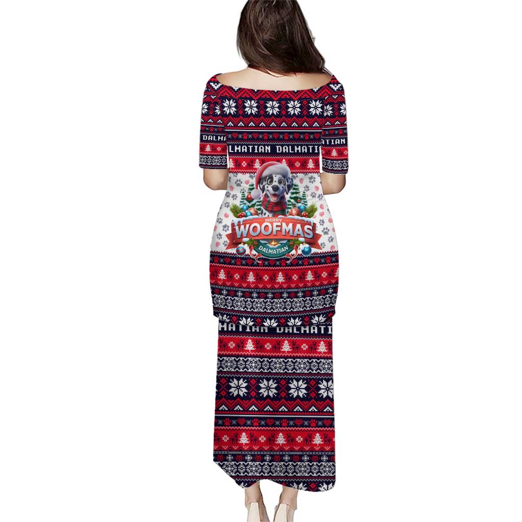 Dalmatian Merry Woofmas Puletasi Christmas Dog Art Style - Wonder Print Shop