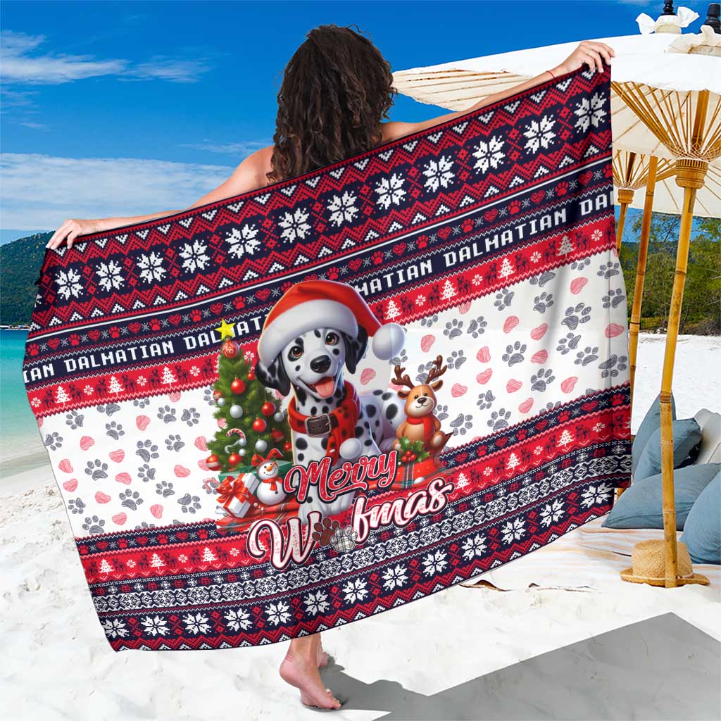 Dalmatian Merry Woofmas Sarong Christmas Dog Art Style - Wonder Print Shop