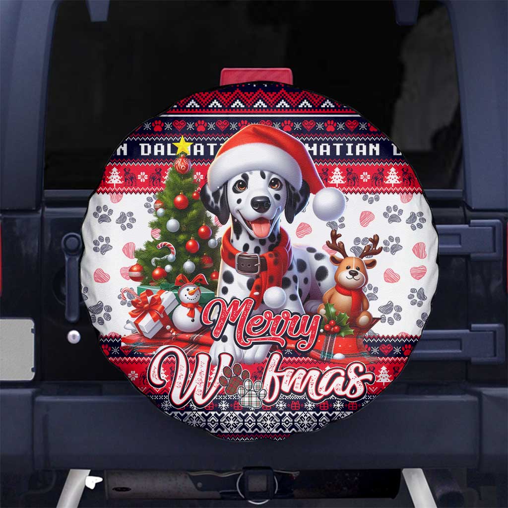 Dalmatian Merry Woofmas Spare Tire Cover Christmas Dog Art Style - Wonder Print Shop