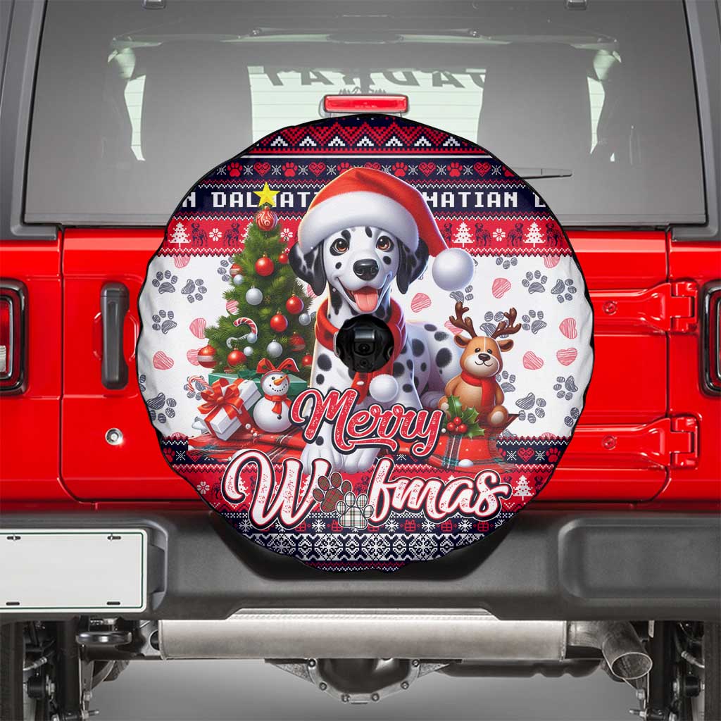 Dalmatian Merry Woofmas Spare Tire Cover Christmas Dog Art Style - Wonder Print Shop