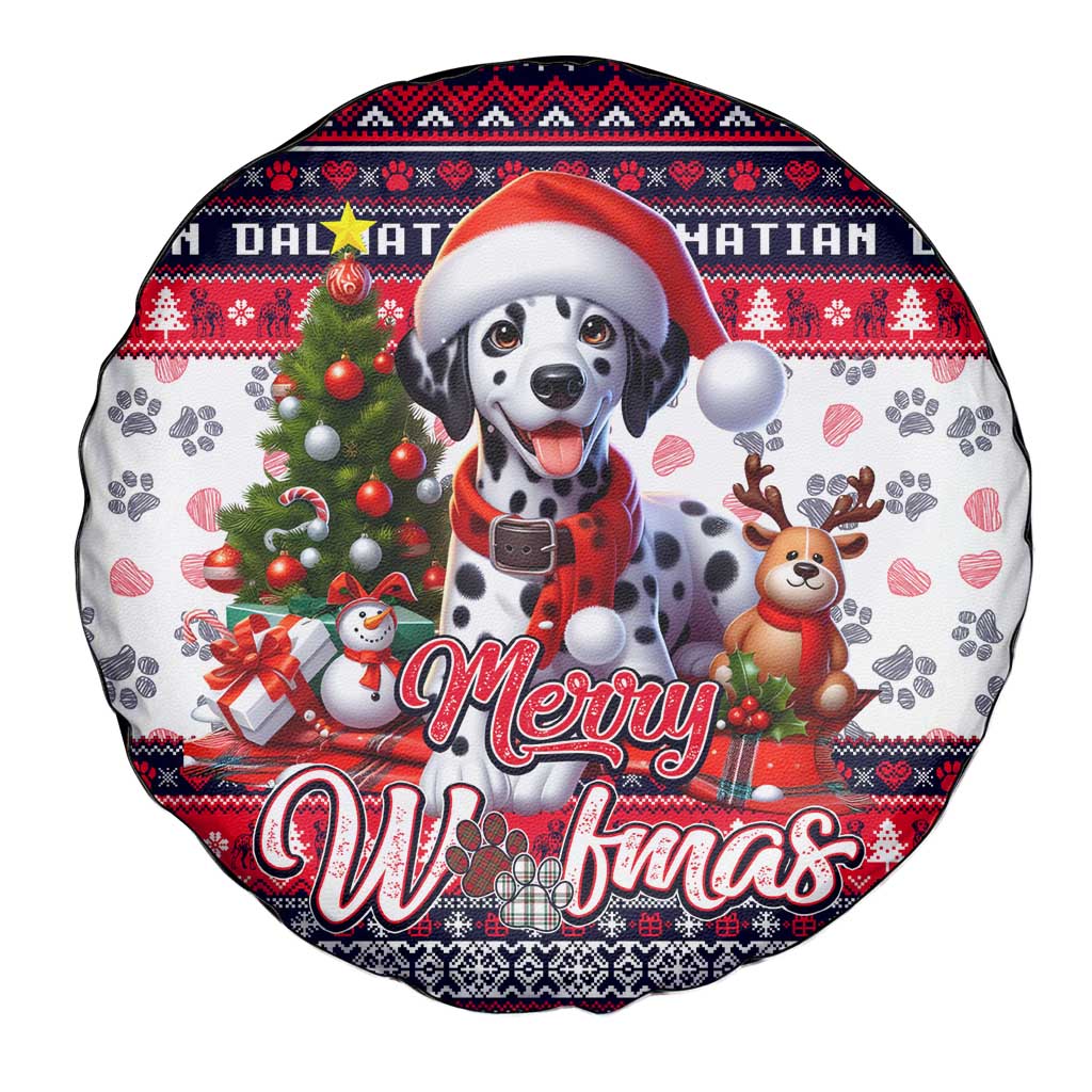 Dalmatian Merry Woofmas Spare Tire Cover Christmas Dog Art Style - Wonder Print Shop