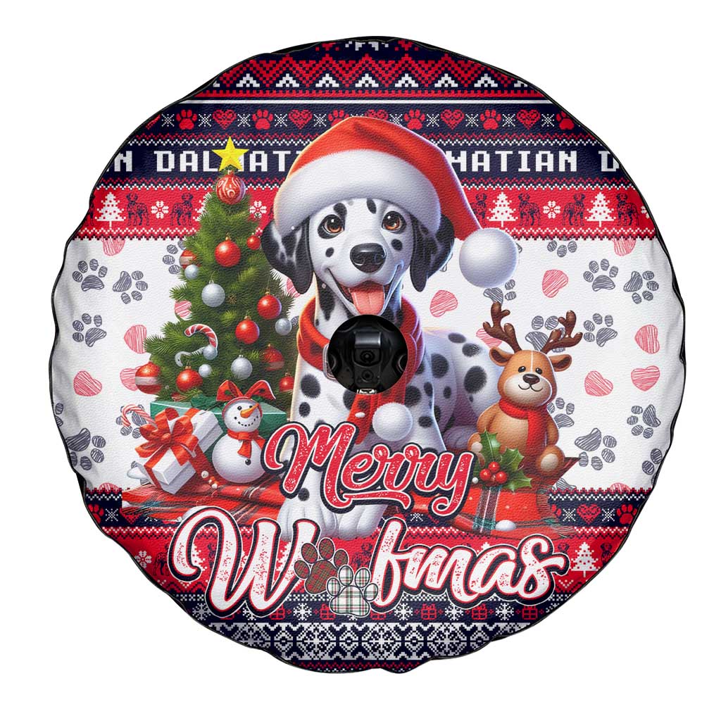 Dalmatian Merry Woofmas Spare Tire Cover Christmas Dog Art Style - Wonder Print Shop