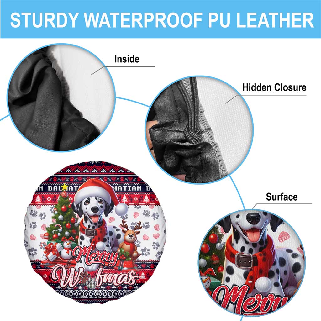Dalmatian Merry Woofmas Spare Tire Cover Christmas Dog Art Style - Wonder Print Shop