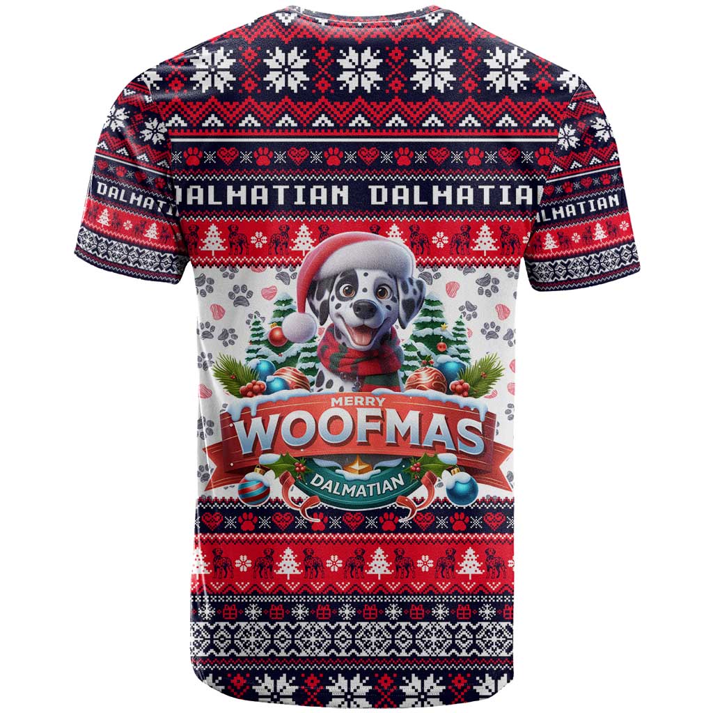 Dalmatian Merry Woofmas T Shirt Christmas Dog Art Style - Wonder Print Shop