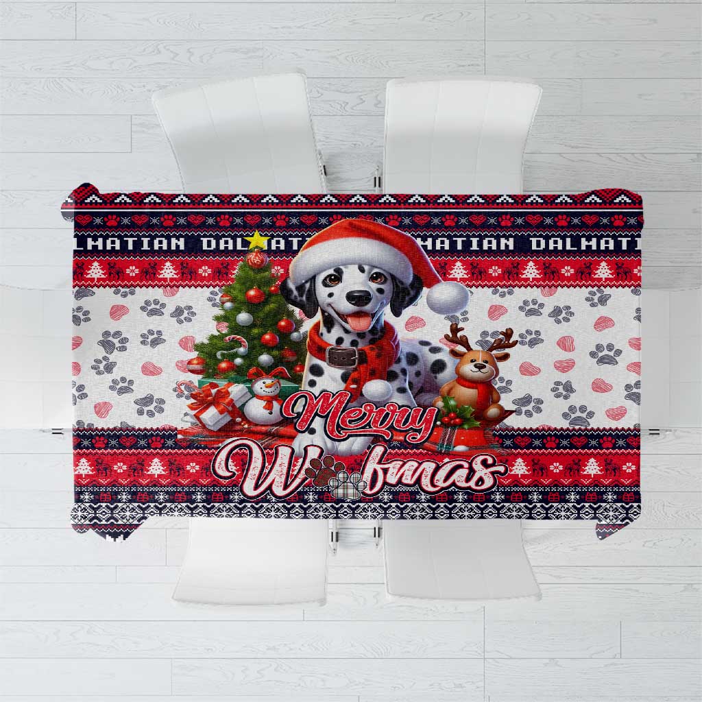 Dalmatian Merry Woofmas Tablecloth Christmas Dog Art Style - Wonder Print Shop