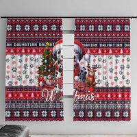 Dalmatian Merry Woofmas Window Curtain Christmas Dog Art Style - Wonder Print Shop