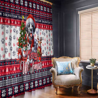 Dalmatian Merry Woofmas Window Curtain Christmas Dog Art Style - Wonder Print Shop