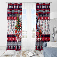 Dalmatian Merry Woofmas Window Curtain Christmas Dog Art Style - Wonder Print Shop