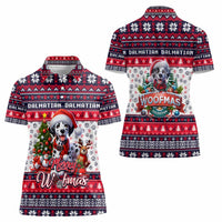 Dalmatian Merry Woofmas Women Polo Shirt Christmas Dog Art Style - Wonder Print Shop