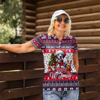 Dalmatian Merry Woofmas Women Polo Shirt Christmas Dog Art Style - Wonder Print Shop