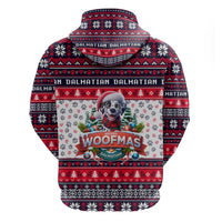 Dalmatian Merry Woofmas Zip Hoodie Christmas Dog Art Style - Wonder Print Shop