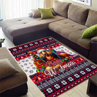 Afghan Hound Merry Woofmas Area Rug Christmas Dog Art Style - Wonder Print Shop
