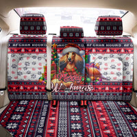 Afghan Hound Merry Woofmas Back Car Seat Cover Christmas Dog Art Style - Wonder Print Shop
