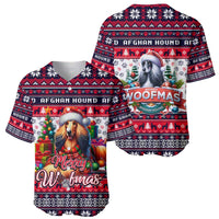 Afghan Hound Merry Woofmas Baseball Jersey Christmas Dog Art Style - Wonder Print Shop