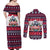 Afghan Hound Merry Woofmas Couples Matching Off Shoulder Maxi Dress and Long Sleeve Button Shirt Christmas Dog Art Style - Wonder Print Shop