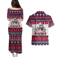 Afghan Hound Merry Woofmas Couples Matching Puletasi and Hawaiian Shirt Christmas Dog Art Style - Wonder Print Shop