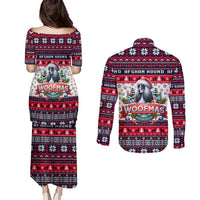 Afghan Hound Merry Woofmas Couples Matching Puletasi and Long Sleeve Button Shirt Christmas Dog Art Style - Wonder Print Shop