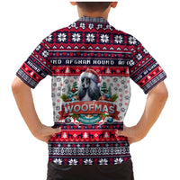 Afghan Hound Merry Woofmas Family Matching Mermaid Dress and Hawaiian Shirt Christmas Dog Art Style - Wonder Print Shop