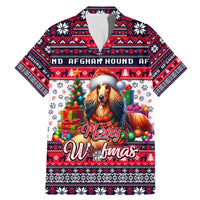 Afghan Hound Merry Woofmas Family Matching Mermaid Dress and Hawaiian Shirt Christmas Dog Art Style - Wonder Print Shop