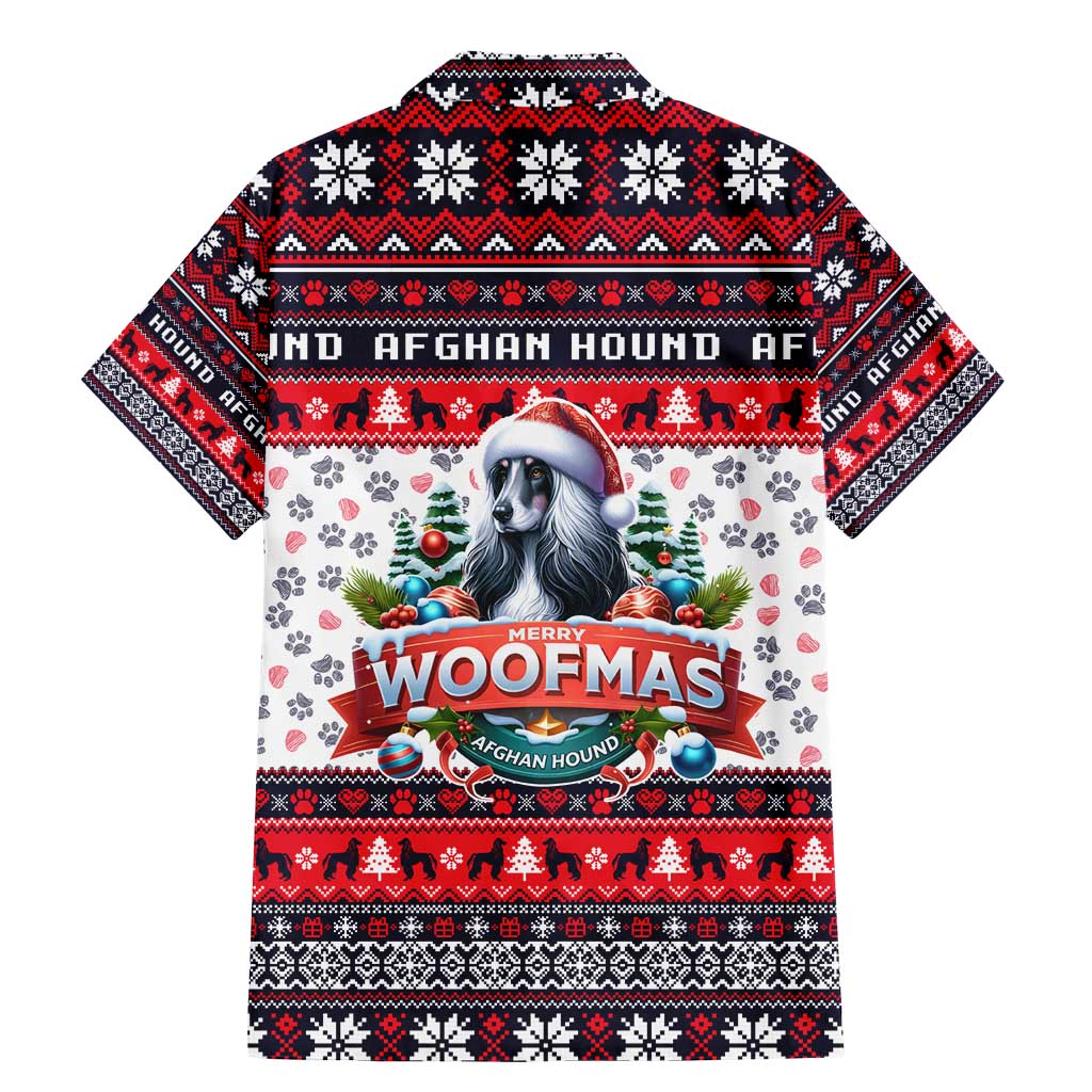 Afghan Hound Merry Woofmas Family Matching Mermaid Dress and Hawaiian Shirt Christmas Dog Art Style - Wonder Print Shop
