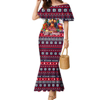 Afghan Hound Merry Woofmas Family Matching Mermaid Dress and Hawaiian Shirt Christmas Dog Art Style - Wonder Print Shop