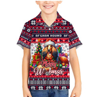 Afghan Hound Merry Woofmas Family Matching Mermaid Dress and Hawaiian Shirt Christmas Dog Art Style - Wonder Print Shop